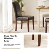 Modern Armless Dining Chairs With Upholstered Fabric,Nailhead Trim And Wood Legs - 4 of 4