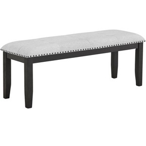 TiramisuBest Gold Bedroom Bench - Champagne Solid Wood & MDF Entryway, 54x18x19 Inches - 1 of 4