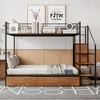 CAVINAS Twin Bunk Beds for Kids, Metal Twin Bed Frame with Drawer and Lateral Storage Ladder and Wardrobe for Bedroom, Living Room - 2 of 4