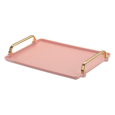 Unique Bargains Modern Rectangular Decorative Elegant Serving Tray with Handle