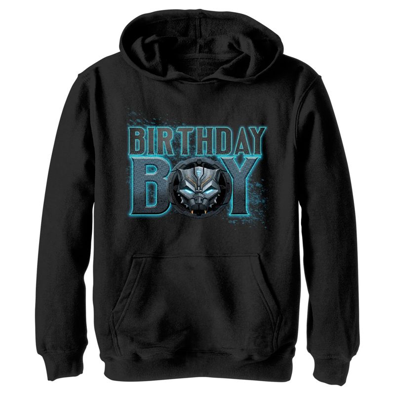 Boy's Marvel Black Panther Mech Suit Birthday Pull Over Hoodie, 1 of 5