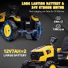 3-in-1 Ride-on Car, Ride-on Tractor with Bucket, Excavator Trailer with Remote Control, EVA Tires, LED Lights, Music, USB Port - 4 of 4