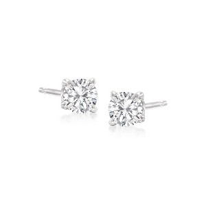 Ross-Simons 0.33 ct. t.w. Diamond Stud Earrings in 14kt White Gold - 1 of 3