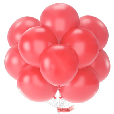 PartyWoo Balloons Pink Rose Hot Watermelon 18 Inch 20 pcs