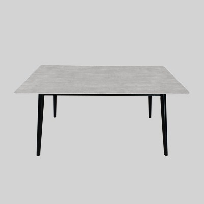 Georgetowne Modern Rectangle Dining Table Gray - Christopher Knight Home: 6-Seater, Faux Marble Top, Rubberwood Frame