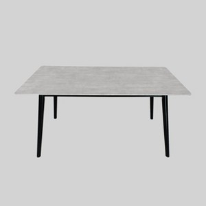 Georgetowne Modern Rectangle Dining Table Gray - Christopher Knight Home: 6-Seater, Faux Marble Top, Rubberwood Frame - 1 of 4