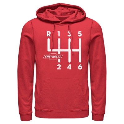Men's General Motors Chevrolet Gearshift Pattern Pull Over Hoodie