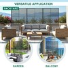 72"H Black 3-Panel Woven Room Divider Decorative Metal Privacy Screen Garden Arbor Freestanding Patio Trellis - 4 of 4