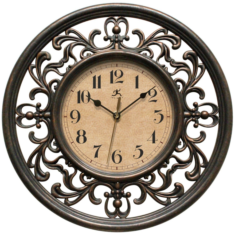 Photos - Wall Clock 12" Sofia  Brown - Infinity Instruments