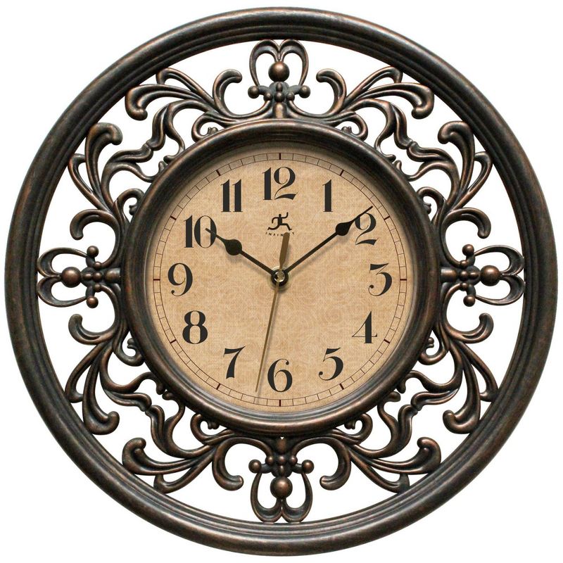12&#34; Sofia Wall Clock Brown - Infinity Instruments, 1 of 8