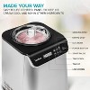 Ivation Compressor Ice Cream Maker Machine, Automatic Instant Cool Gelato Maker, No Pre-freezing Necessary, Stainless Steel, LCD Screen, Digital Timer, Removable Bowl Clear Lid, Recipe Book - image 3 of 4