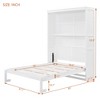 NicBex Full Size Murphy Bed 85" Wooden Bed Frame Morden Hideaway Wall Bed with Storage Shelf for Apartment - 2 of 4