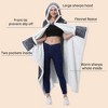 Catalonia Women's Fuzzy Wearable Blanket Wrap Sweater with Hand Pockets, Hooded Blanket Cape, Cozy Fleece Throw Cape, Valentine’s Day Gift for her - 2 of 4