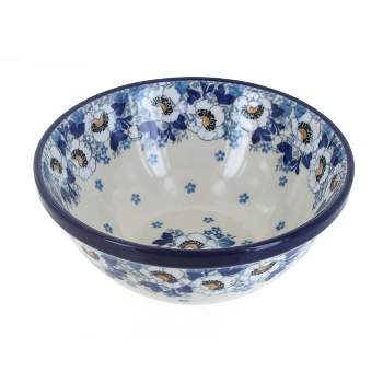 Blue Rose Polish Pottery Ceramika Artystyczna Cereal Bowl