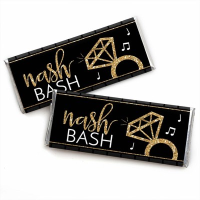 Big Dot of Happiness Nash Bash - Candy Bar Wrapper Nashville Bachelorette Party Favors - Set of 24
