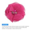 Unique Bargains Artificial Rhinestone Chiffon Flower Heads 20 Pcs Rose Red - 4 of 4