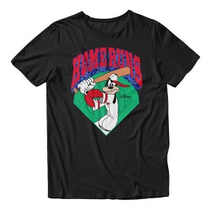Disney Mickey Mouse Mens Goofy Baseball Bat Swing Sports T Shirt