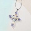 Ross-Simons Ethiopian Opal and 1.90 ct. t.w. Tanzanite Cross Pendant Necklace in Sterling Silver - 4 of 4