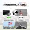 VEVOR 20FT Telescoping Flag pole Kit, Aluminum Alloy in Ground Flag Poles for Outside, 3 Display Modes Flagpole with 3x5 American Flag, Black - 3 of 4