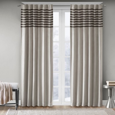 Set of 2 63"x42" Connell Curtain Panel Gray