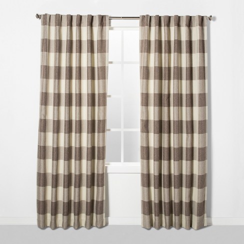 dark brown curtain panels