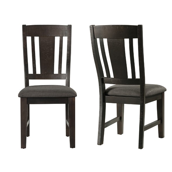Set Of 2 Cash Side Chair Set Dark Gray Picket House Furnishings