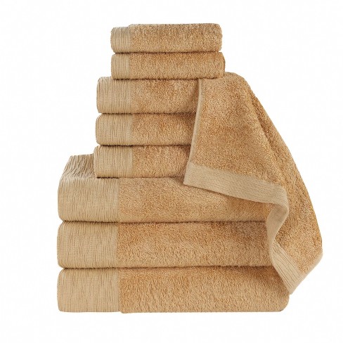 Rayon From Bamboo Cotton Blend Hypoallergenic Solid 9 Piece Bathroom Towel Set By Blue Nile Mills Target