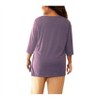 Women's Cotton U-Neck 3/4 Sleeve Tee - Plus - On The Plus Side - 2 of 4