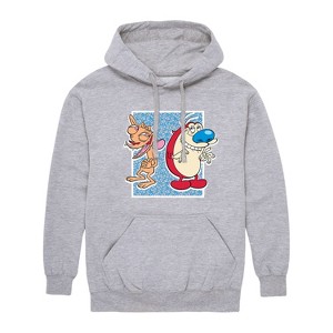 Men's - Ren & Stimpy - Ren and Stimpy Retro Nickelodeon Logo Graphic Fleece Pullover Hoodie - 1 of 4