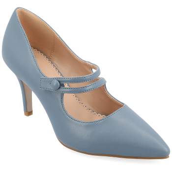 Journee Collection Womens Sidney Pointed Toe Mid Heel Pumps