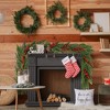 SUGIFT 108in Lighted Christmas Garland with Red Berries and Pinecones Battery Operated Faux Spruce for Mantel Staircase Decor - 2 of 4
