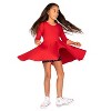 Mightly Girls Fair Trade Organic Cotton Solid 3/4 Sleeve Twirl Dress - 2 of 3