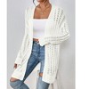 BLUEMING Womens Long Sleeve Lightweight Open Front V-Neck Casual Cardigan Sweaters Outerwear - 3 of 4