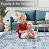 Vintage Printed Washable Area Rug with Non-Slip Backing, Low Pile, Stain Resistant Carpet for Living Room, Bedroom, Kids Room, Home, and Office. - 4 of 4