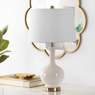 Bowie 26" Cream Ceramic Arc Table Lamp