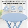 Bistro Table and Chairs Set, 3 Piece Foldable Patio Furniture Set, Outdoor & Indoor Bistro Set for Patio Balcony Porch Poolside, 2 Chairs and 1 Table - 3 of 4
