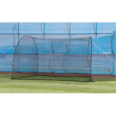 Heater Sports Baseball and Softball Batting Cage, Polyester Net &  Fiberglass Frame, Built in Pitching Opening for Pitching Machines