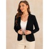Allegra K Women's Button Front Cropped Casual Work Sweater Blazer Jacket - 2 of 4