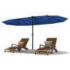 13ft Large Patio Umbrella, Double-Sided Outdoor Market Rectangle Umbrellas - 3 of 4