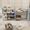 KWPZQEB Toy Storage Organizer - Toy Organizers and Storage with 2 Tier Bookshelf & 12 Storage Bins, Kids Bookshelf and Toy Storage for Kids Room - 4 of 4
