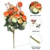 Unique Bargains Home Wedding Decoration Branch Heads Silk Artificial Mini Rose with Stem - 4 of 4