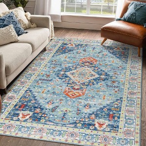Boho Area Rug Thick Throw Rug Plush Rug Fuzzy Rugs Bedroom Living Room Carpet Accent Rugs Vintage Rugs - 1 of 4