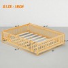 ROOMTEC Floor Bedframe w/Safety Guardrails and Door,Wood Bed with Removed Slats for Kids - 2 of 4