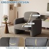 Modern Accent Chair, Wood Frame Sofa Chair, Comfortable Reading Armchair for Living Room, Bedroom, Apartment, Corner - 3 of 4