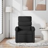 vidaXL Massage Recliner Chair, Adjustable Backrest/ Footrest, Black Fabric Reclining Sofa - 3 of 4