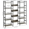 Homhougo 5 Tier Book Shelf, Open Large Metal Frame Display Shelves, Industrial Bookshelves and Bookcases with Metal Frame,Modern Tall Bookcases - 2 of 4