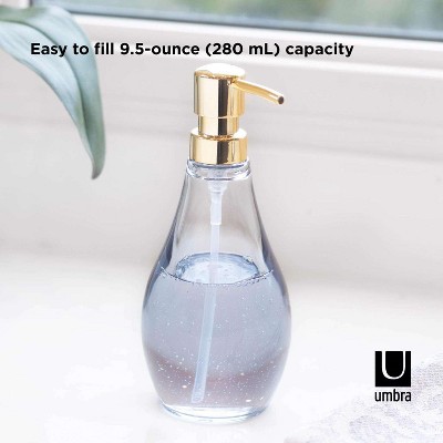Denim Blue Acrylic Modern Soap Dispenser, 8-inch