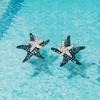 Ross-Simons 0.50 ct. t.w. Blue and White Diamond Starfish Earrings in Sterling Silver - 3 of 4