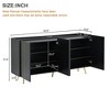 NicBex Shoe Cabinet Decorative Storage Cabinet, Modern TV Stand with 4 Adjustable Shelves for Office, Living Room - 2 of 4