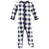 Hudson Baby Infant Boy Cotton Sleep and Play, Bodysuit and Bandana Bib Set, Brown Navy Mamas Boy - 4 of 4